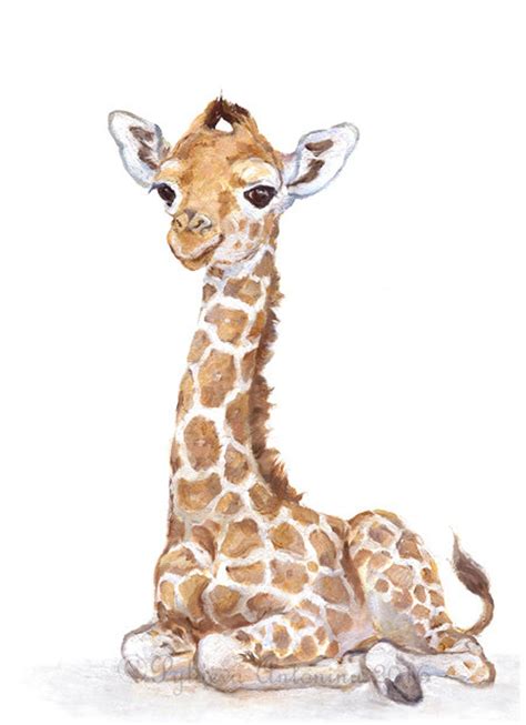 Baby Giraffe Nursery Art Safari Nursery Art Baby Giraffe Etsy Baby