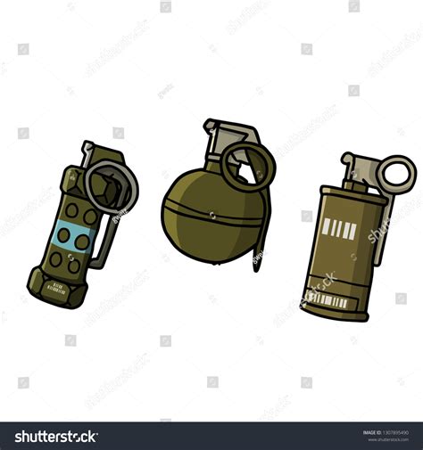 Bomb Grenade Pack Pubg Game Supply Stock Vector Royalty Free 1307895490
