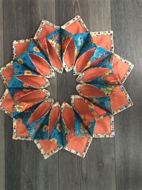 Candle Mat Table Toppers Hand Fan Quilting Fold Mats Wreaths