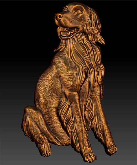 The Dog Animals 3d Stl Model Relief For Cnc Router Aspire Etsy