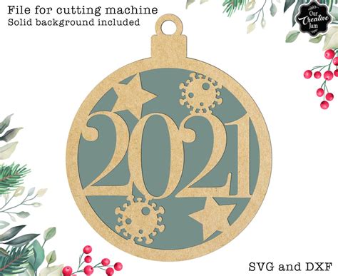2021 Christmas Ornament Svg 2021 Ornament Svg Christmas 2021 Etsy