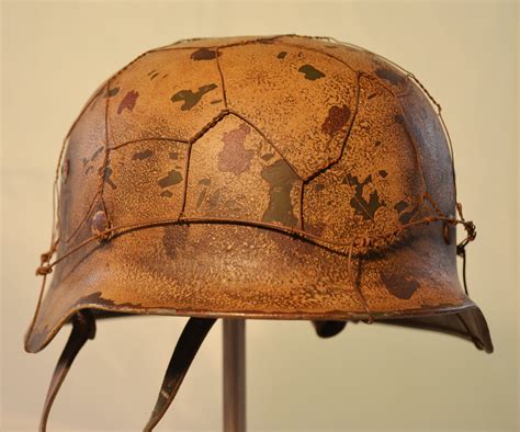 Ss German Nazi M35 Ww2 Wired Cammo Replica Helmet Sally Antiques