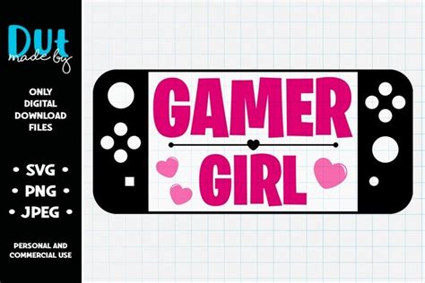 Gamer Girl Svg 704817 Cut Files Design Bundles