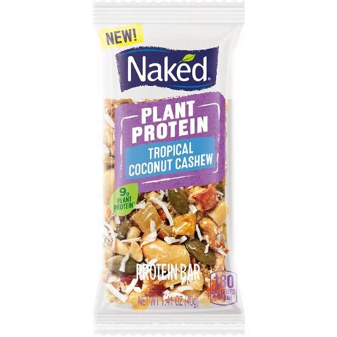 Naked Plant Protein Tropical Coconut Cashew Protein Bar SmartLabel