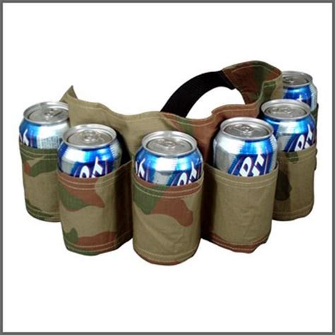 Big Mouth Toys Beer Belt 6 Pack Holster Camo Holds Bottles Or Cans