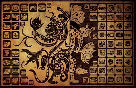 Mayan Glyphs Wallpaper By Ikarus Escritura Maya Arte Maya Imagenes