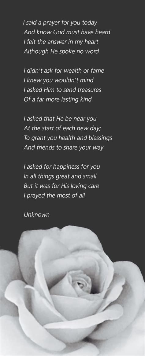 I said a prayer for you today. I said a prayer for you today | Prayer quotes, Prayer for my friend, Prayers for healing