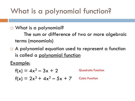 Ppt Polynomial Functions Powerpoint Presentation Free Download Id