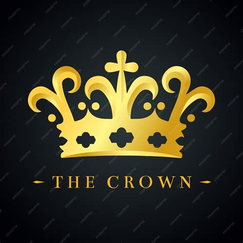 Premium Vector Gradient Gold Crown Logo Template
