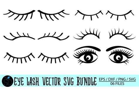 Eye Lash SVG Vector Bundle Illustration Par STCrafts Creative Fabrica