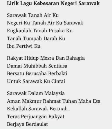 Lagu negeri perlis perlis state anthem ''amin amin ya rabbaljalil'' (lirik aksara kawi) mp3 duration 1:06 size 2.52 mb. Mama Sihat Keluarga Ceria :): Rindu Sarawak....