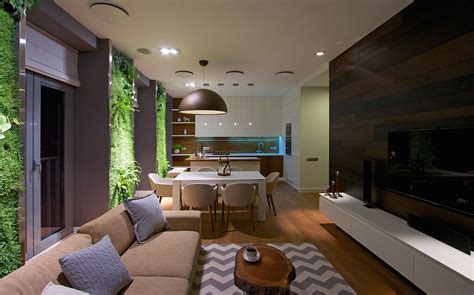 Modern Apartment Design Green Walls By Svoya Architecture Beast