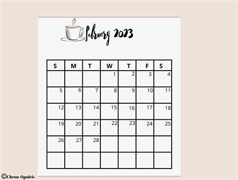 2023 Printable Calendars Monthly 2023 Student Calendar Etsy Canada