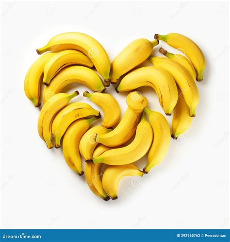 Bananas Be Arrange In Heart Shape Stock Illustration Illustration Of Beautiful Fruit 292965762