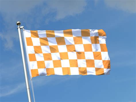 Checkered White Orange 3x5 Ft Flag 90x150 Cm Royal Flags