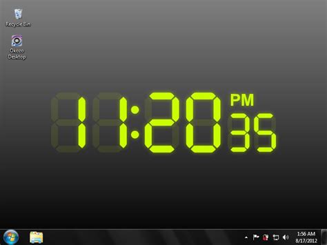Free Download Digital Clock Wallpaper Full Windows 7 Screenshot Windows