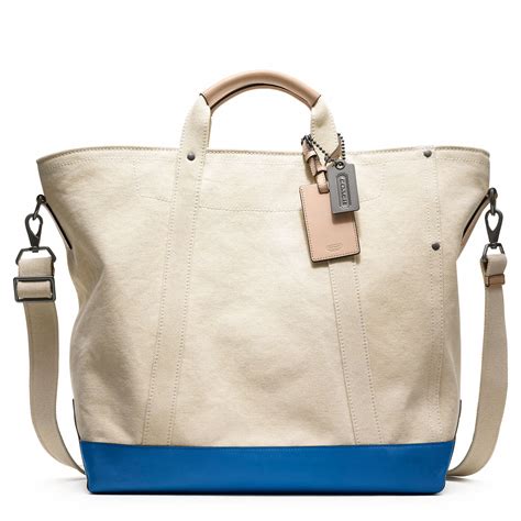 Coach Washed Canvas Beach Tote Bags Tote Ladies Handbags Online