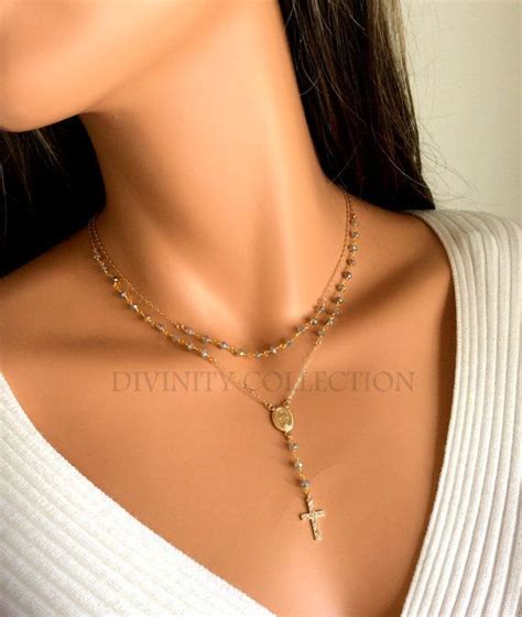 BEST SELLER Labradorite Rosary Necklace Gold Filled Sterling Etsy