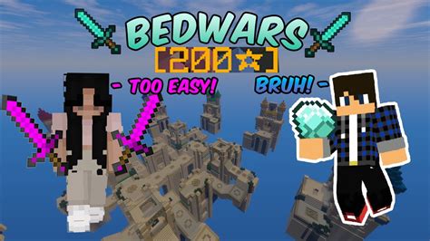 200 Stars In Bedwars Insane Combos And Block Clutches Minecraft