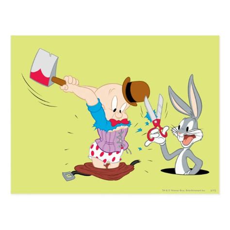 Bugs Bunny And Elmer Fudd Postcard Uk