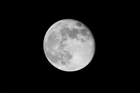 Almost Full Moon On Night Sky Stock Image Image Of Moon Lunar 237979251