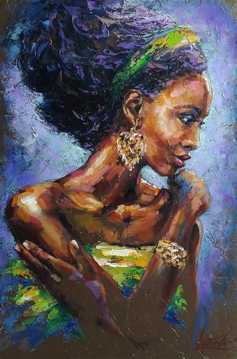 African Woman Portrait Painting Original Artfinder