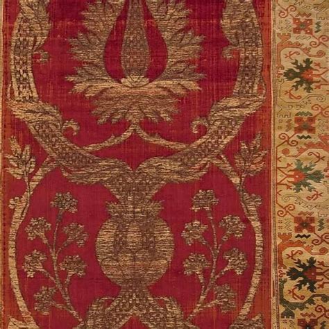 You will find a team of the finest. Ottoman silk velvet with metal thread 16th century