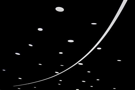 pontos e linhas de luz criados por uma lâmpada em um fundo preto tela led smd de cor brilhante