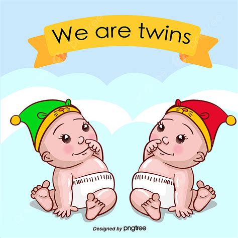 Twin Babies Vector Hd Png Images Vector Baby Twins Baby Clipart Baby