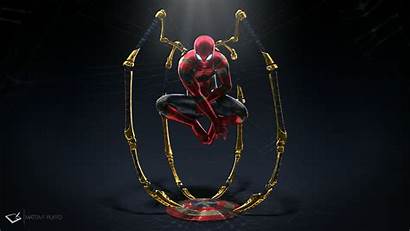 Spider Iron Shield Spiderman Wallpapers Captain 3d