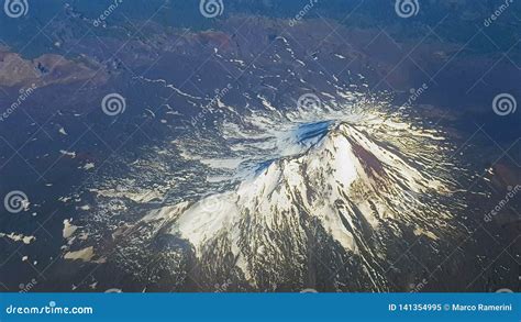 Aerial View Of A Volcano Andes Chile Stock Image Image Of Beautiful