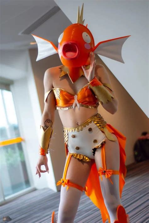 Most Creative Pokemon Cosplays A Magikarp Themed Outfit Pokemon Fish Cosplay Woman Bikini