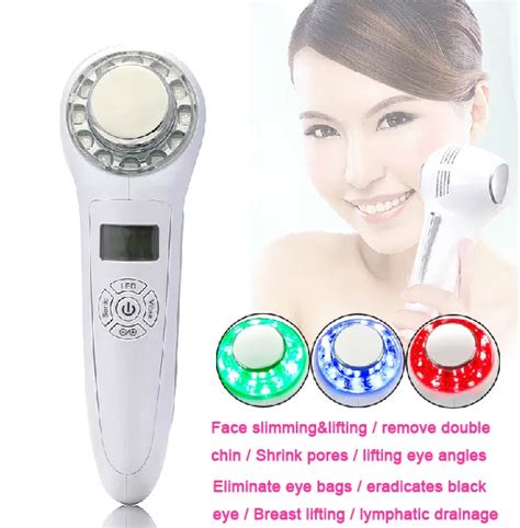 Portable Ultrasonic Facial Massager Led Facial Vibration Meter Iontophoresis Hammer Tool Massage