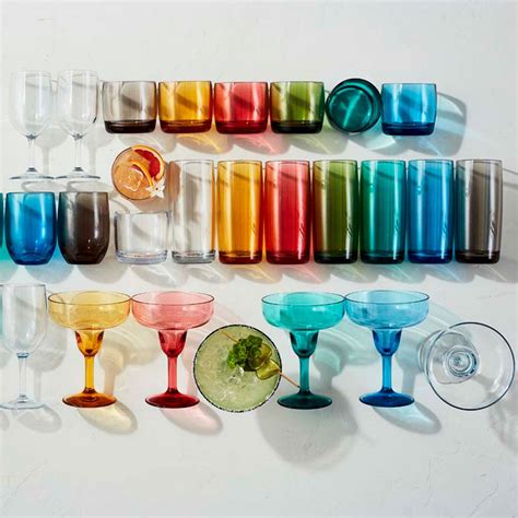 Duraclear® Tritan Outdoor Margarita Glasses Multicoloured Set Of 6 Williams Sonoma Australia
