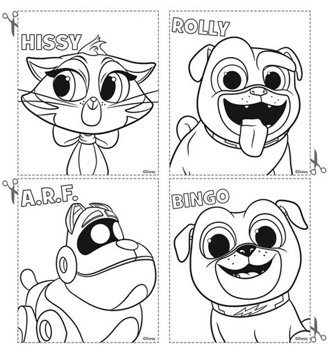 More images for free printable puppy dog pals coloring pages » Disney Puppy Dog Pals Coloring Pages Cards | Puppy ...