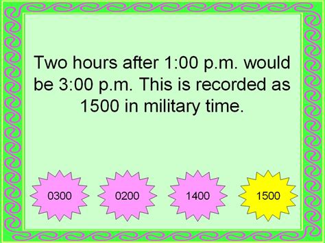 Student Survive 2 Thrive Free Practice Test Military Time And