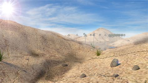 Desert Scene 3d Model Blend