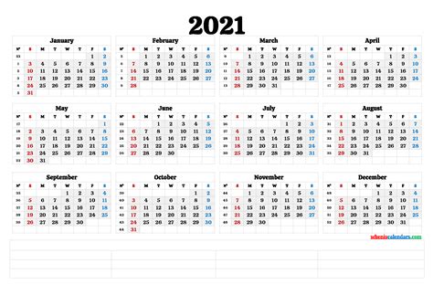 Free Printable 2021 Calendar With Week Numbers Free Letter Templates