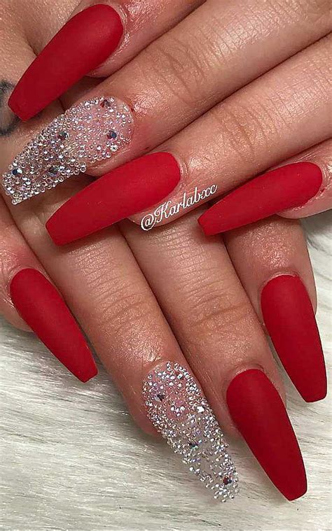 24 Matte Red Nails Ideas Successful Acrylic And Coffin Designs Page