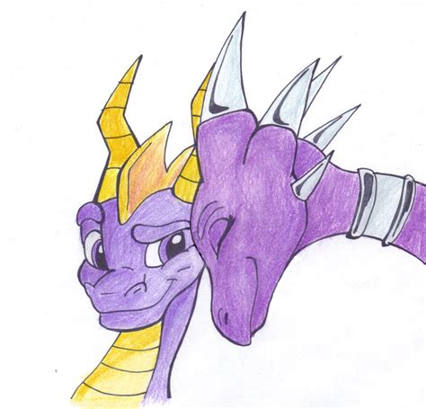 Spyro And Cynder Rq Color By Goina On Deviantart