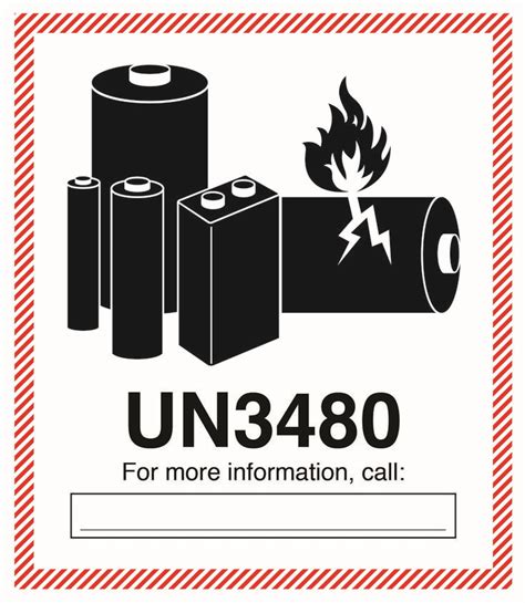 Un Battery Warning Label Warning Labels Custom Quotes Labels