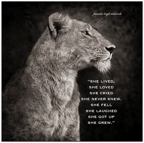 Then cometh the lion, breatheth upon them, and bringeth them to life. Lioness Courage Quotes. QuotesGram