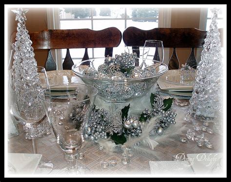 Silver And Crystal Tablescape Christmas Tablescape Decor