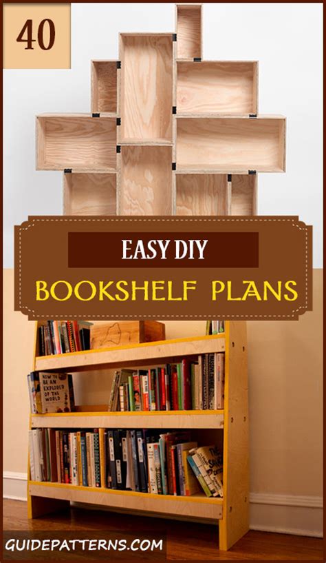 You can diy bookshelf storage even if you need help. 40 Easy DIY Bookshelf Plans | Guide Patterns
