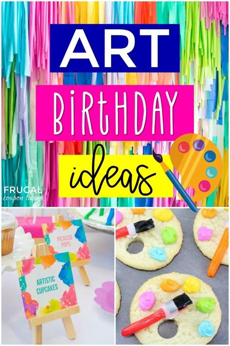 Colorful Art Birthday Party Theme Ideas For Young Artists