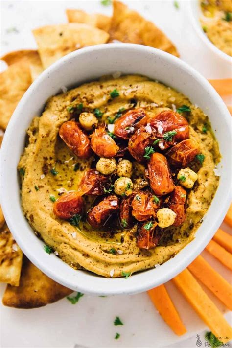 Spicy Roasted Red Pepper Hummus Jessica In The Kitchen