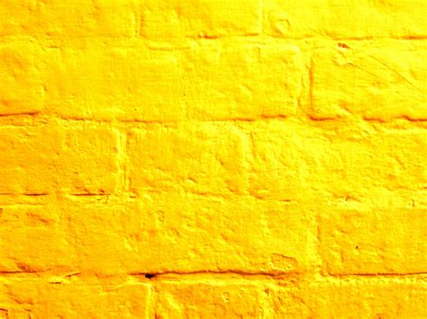 Yellow Painted Brick Wall Free Stock Photo Public Domain Pictures