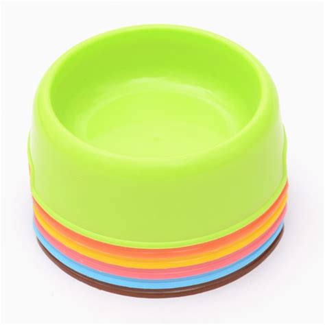 6 Colors Pet Supplies Small Plastic Dog Bowls Pet Cat Bowl Feeding