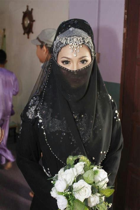 Niqabi Malaysia Bride Bride Muslim Muslim Wedding Dresses Bridal