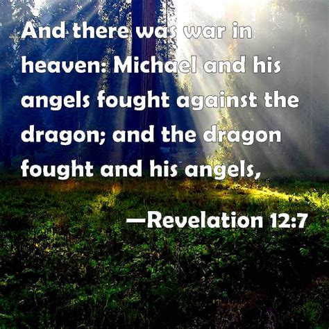 Revelation 127 And There Was War In Heaven Michael And His Angels